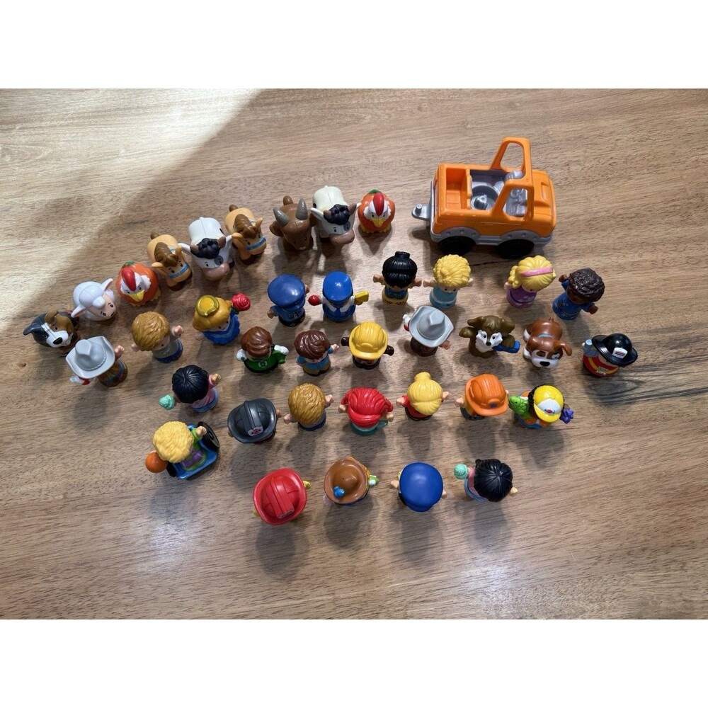Fisher-Price Little People Lot Of 37 Figures Girls Boys Animals Car Princess - Picture 3 of 12